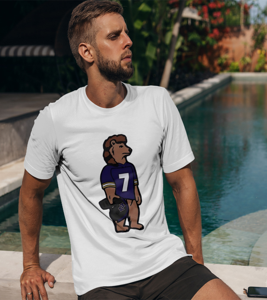 Baltimore Ravens Morgan Wallen Bear Number 7 Football Team Collaboration T-Shirt