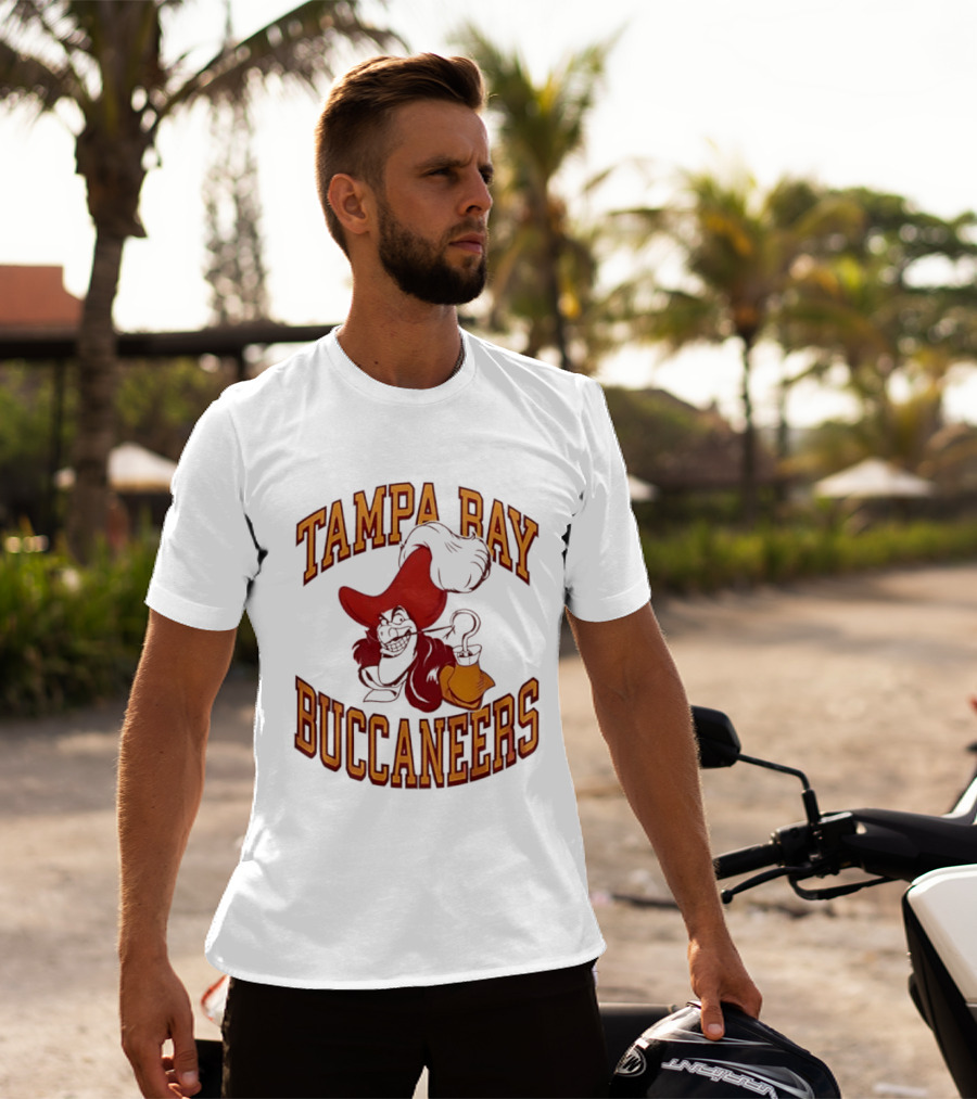 Tampa Bay Buccaneers Captain Hook Pirate NFL Fan Gear T-Shirt
