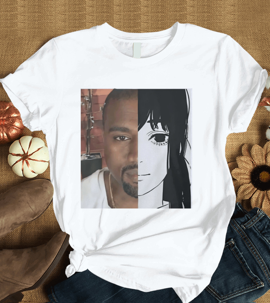 Kanye West Anime Crossover Split Face T-Shirt