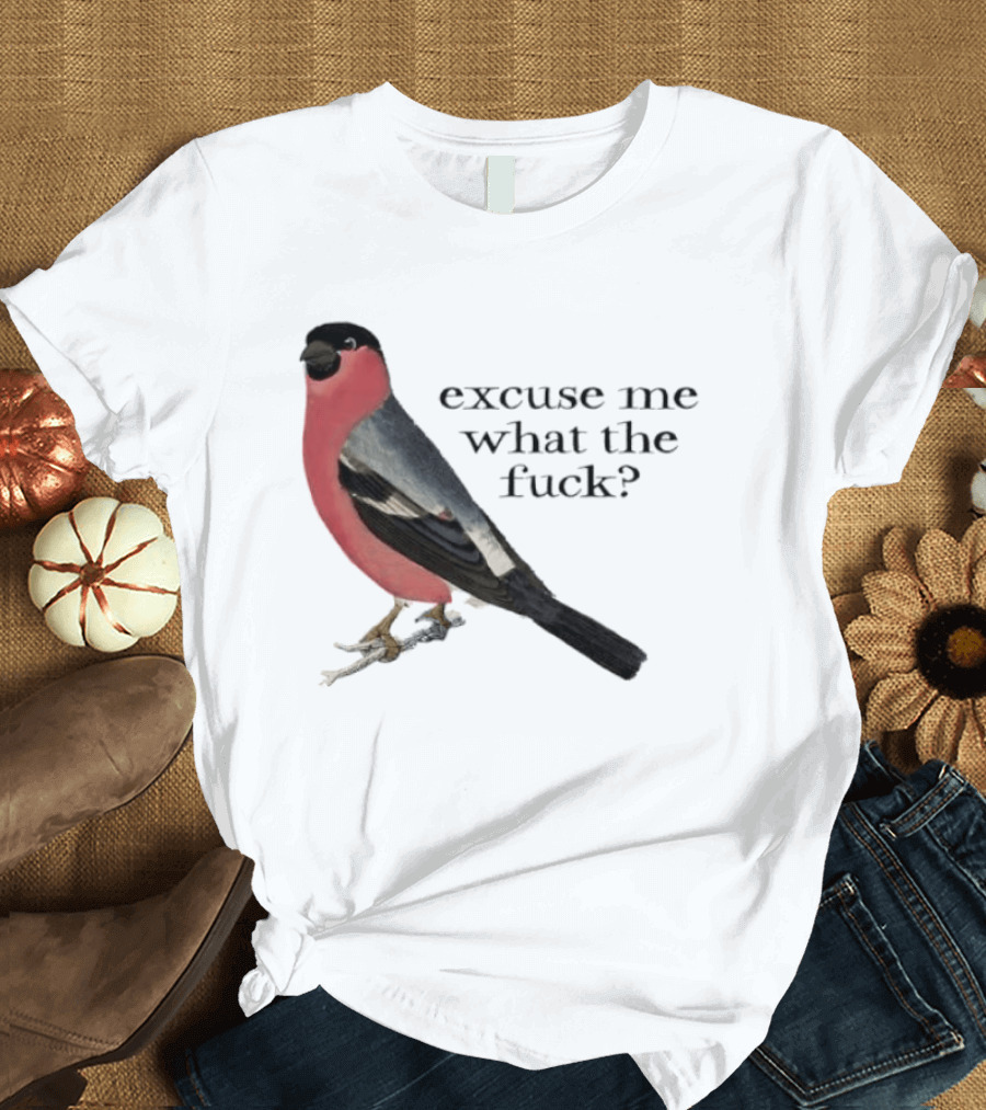 Eurasian Bullfinch Bird Excuse Me What The Fuck T-Shirt