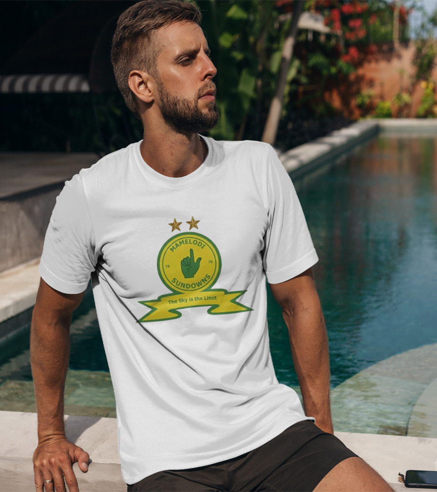 Mamelodi Sundowns 1970 The Sky Is The Limit Logo Two Stars T-Shirt