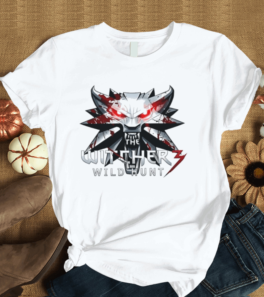 Geralt Of Rivia The Witcher 3 Wild Hunt Blood Wolf Iconic Mask T-Shirt
