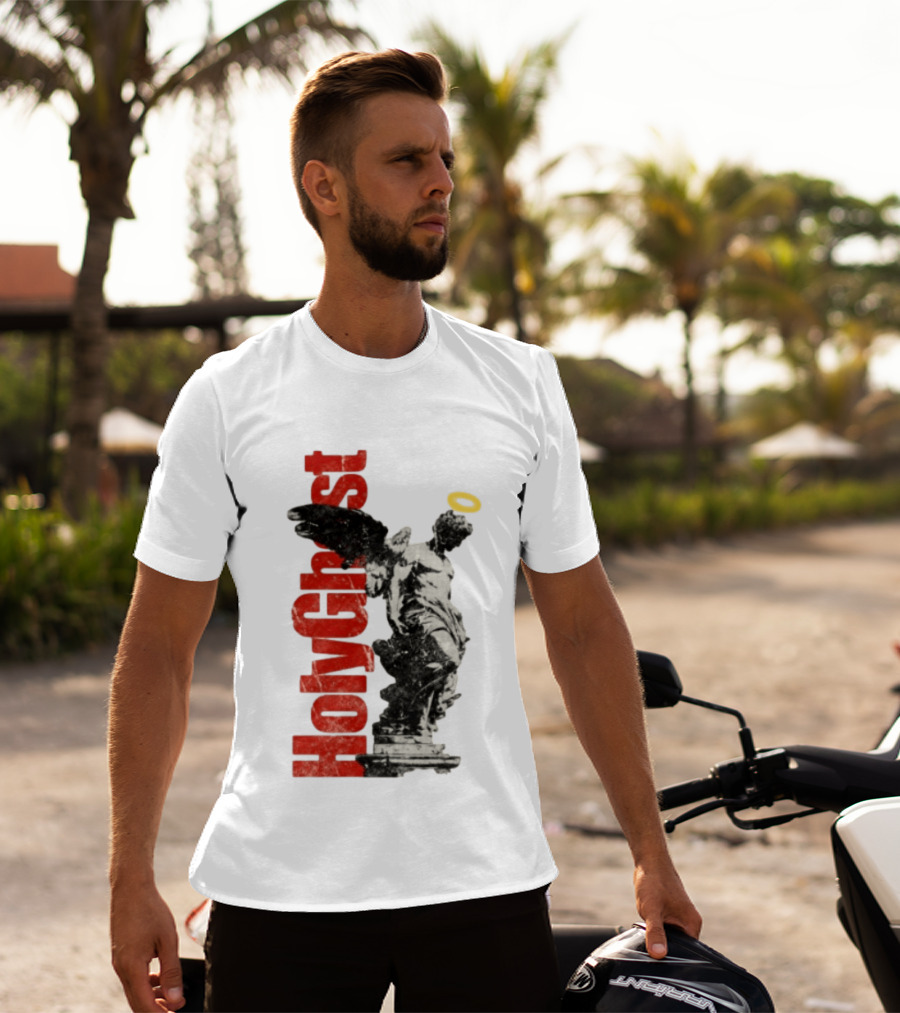 Holy Ghost Halo Statue Winged Angel T-Shirt