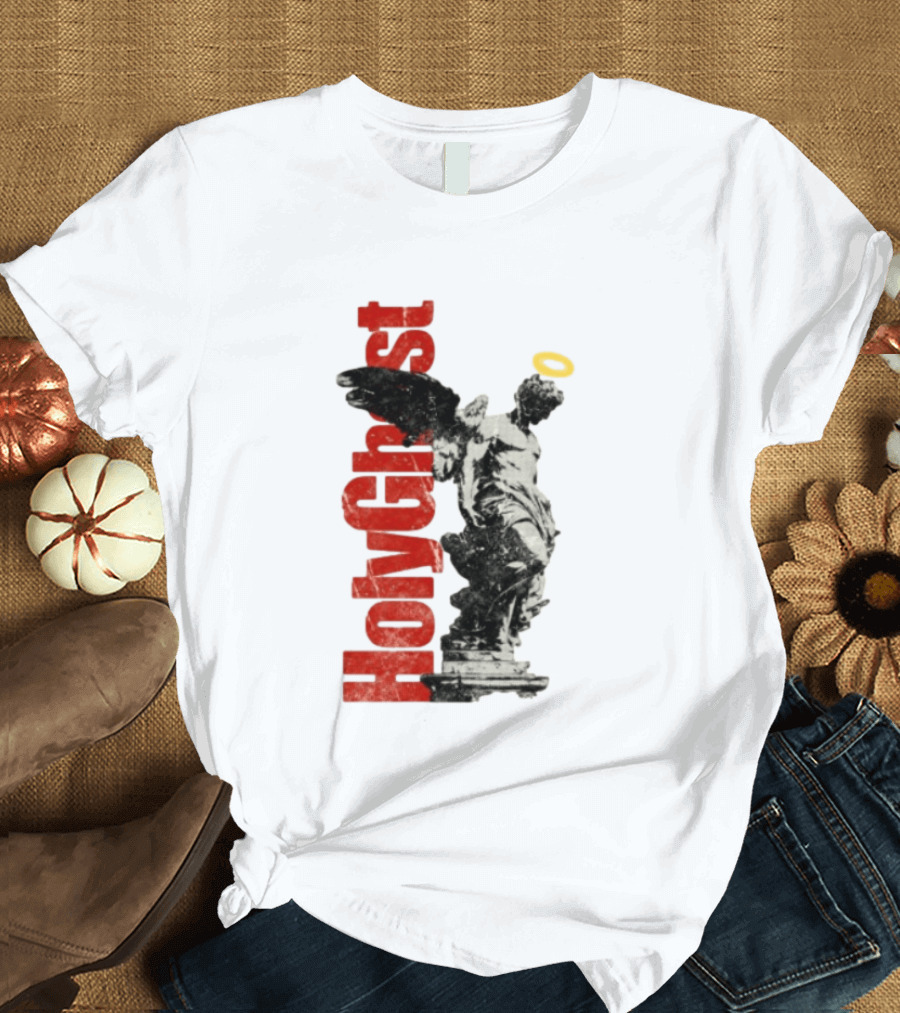 Holy Ghost Halo Statue Winged Angel T-Shirt