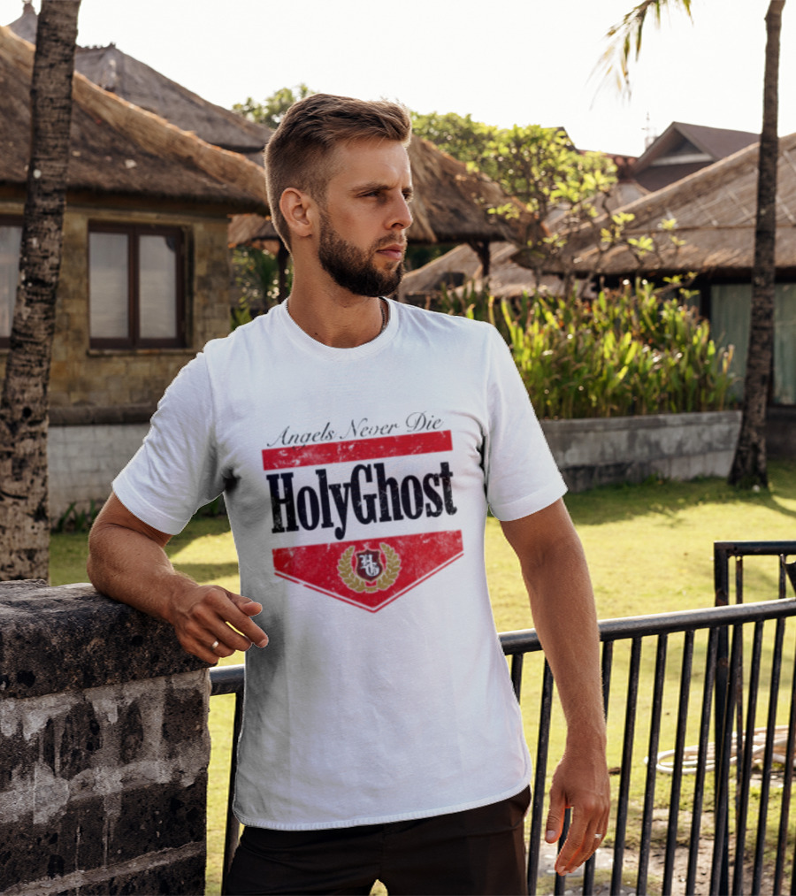 Angels Never Die HolyGhost Legacy White Holy Ghost Store T-Shirt