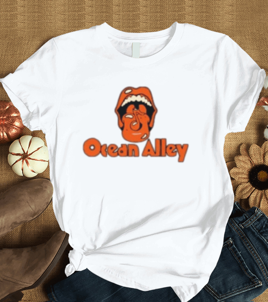 Ocean Alley Acid Tongue Ash Grey Vintage Inspired Merchandise T-Shirt