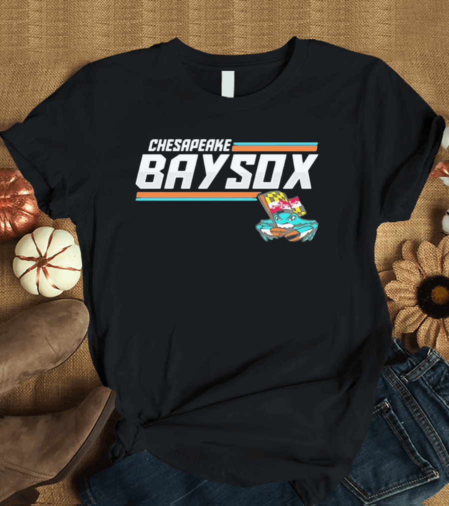 Chesapeake Baysox Maryland Crab Mascot Icon With Baseball Bat T-Shirt