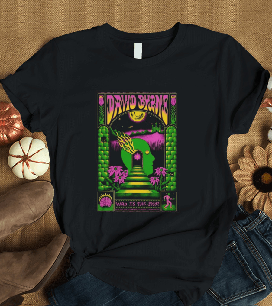 David Byrne Who Is The Sky Edinburgh UK 7 20 7 22 2026 Psychedelic T-Shirt
