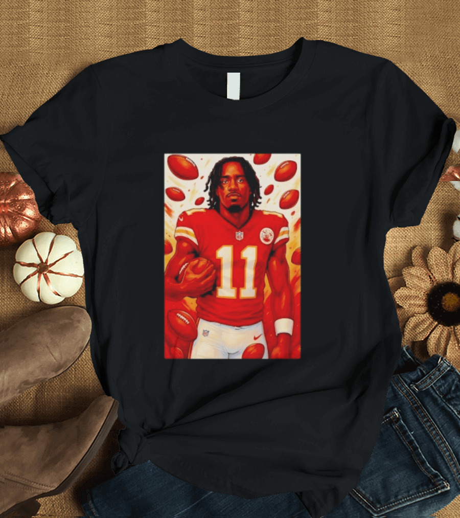 Jalen Royals Kansas City Chiefs Number 11 Football Player With Team Logo And Jersey T-Shirt