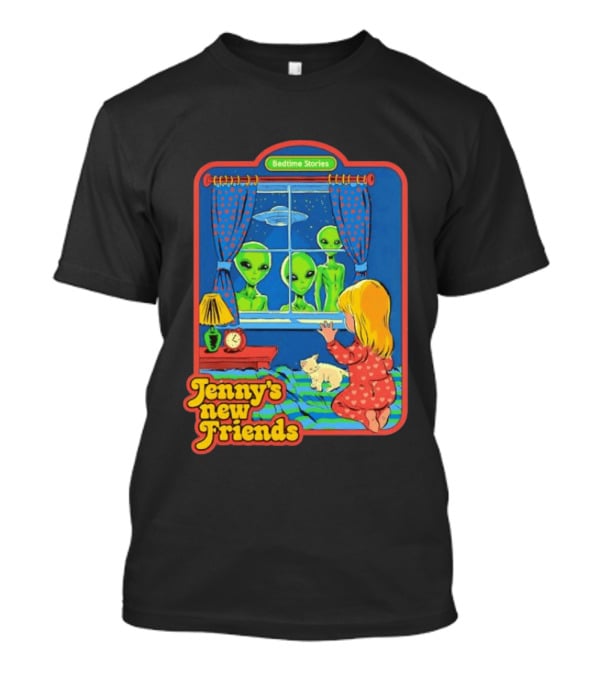 Jenny's New Friends Bedtime Stories Alien Window Scene T-Shirt
