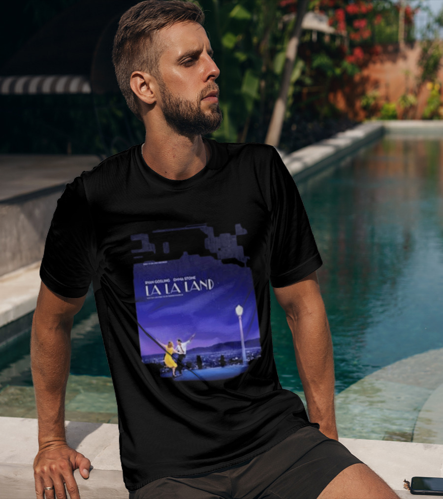 Ryan Gosling Emma Stone La La Land City Dance Under Streetlight 10th Anniversary T-Shirt