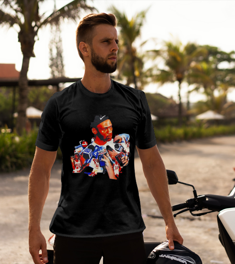 Michael Jordan Press Conference CLTV ESPN FOX Bulls T-Shirt