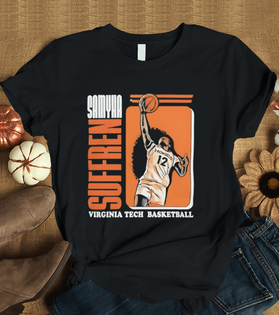 Samyha Suffren Virginia Tech Basketball Number 12 Jersey T-Shirt