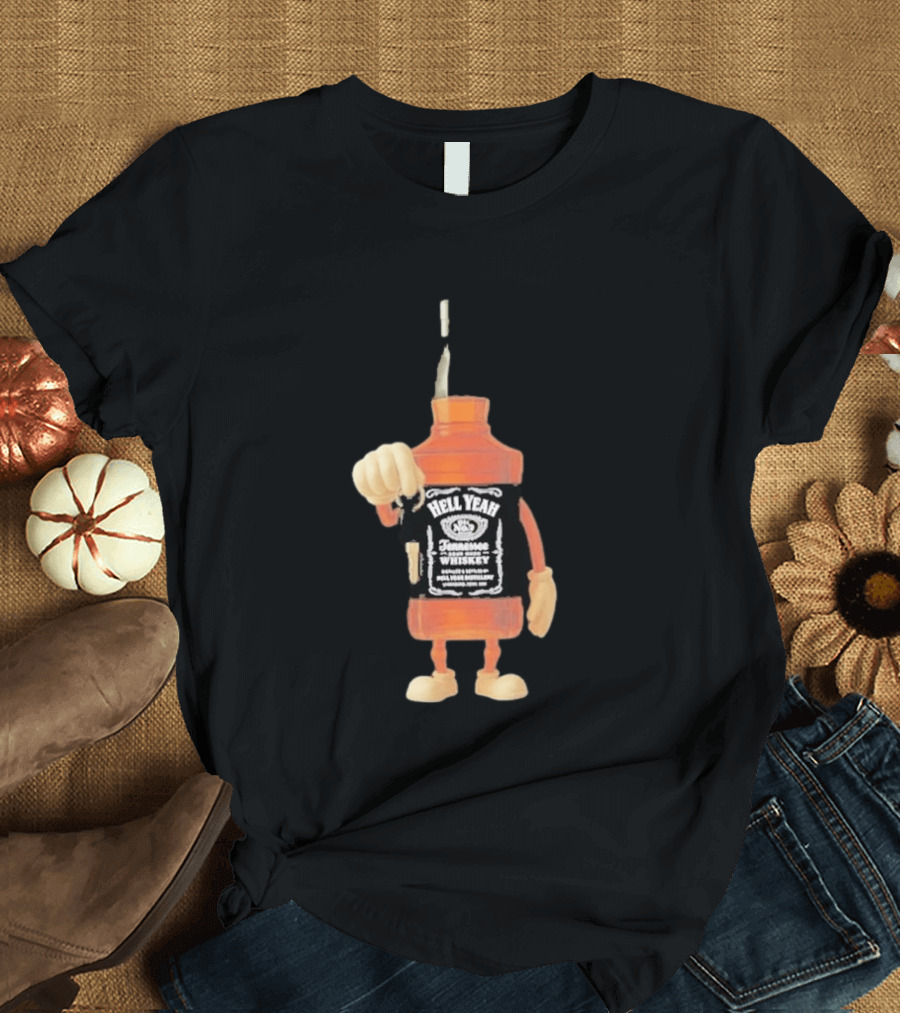 Hell Yeah Tennessee Whiskey Bottle Figure With Car Key T-Shirt