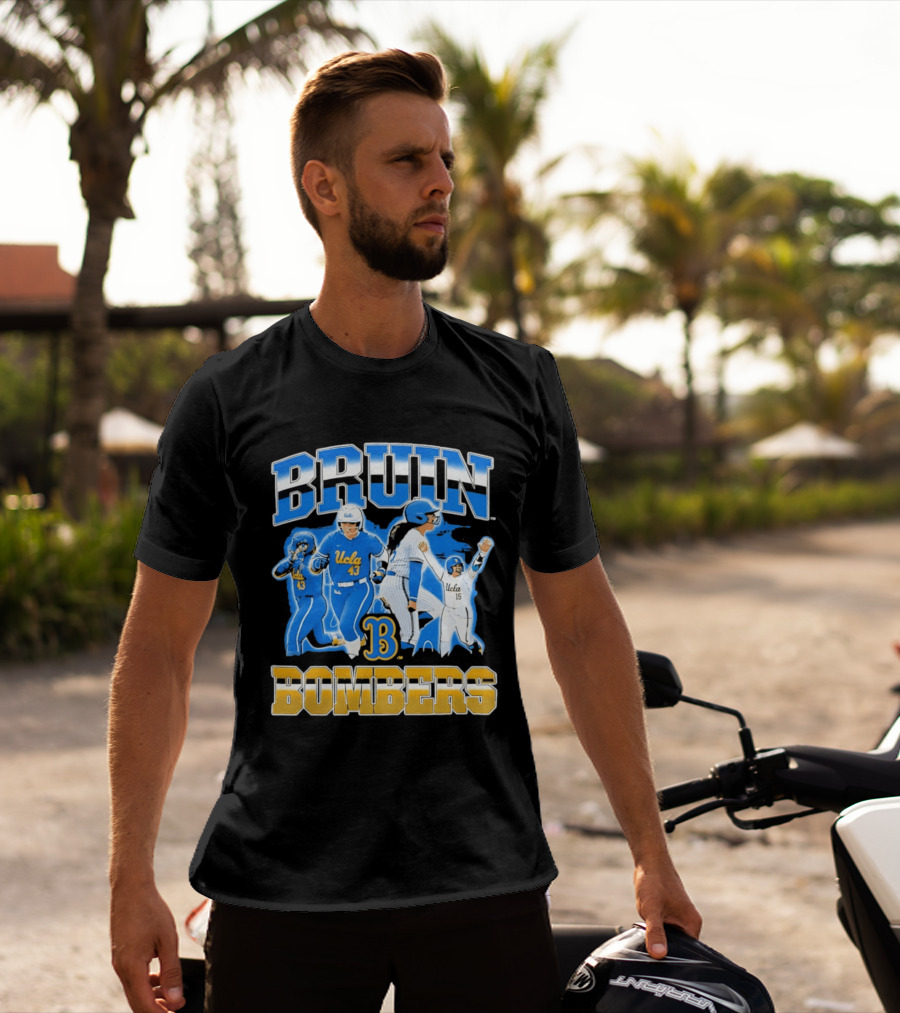 UCLA Bruin Bombers Softball Players Collage T-Shirt