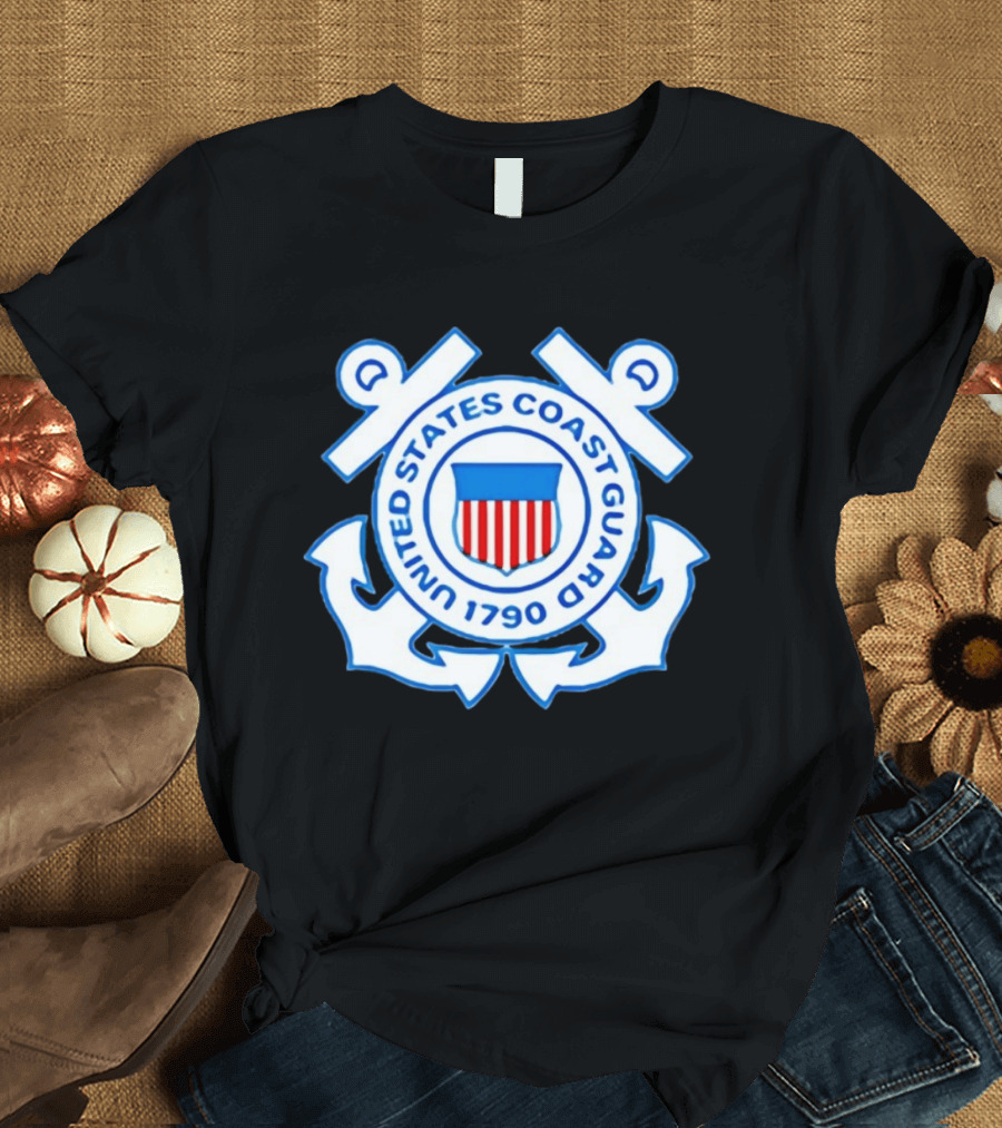 United States Coast Guard Emblem 1790 USCG Anchors Insignia T-Shirt