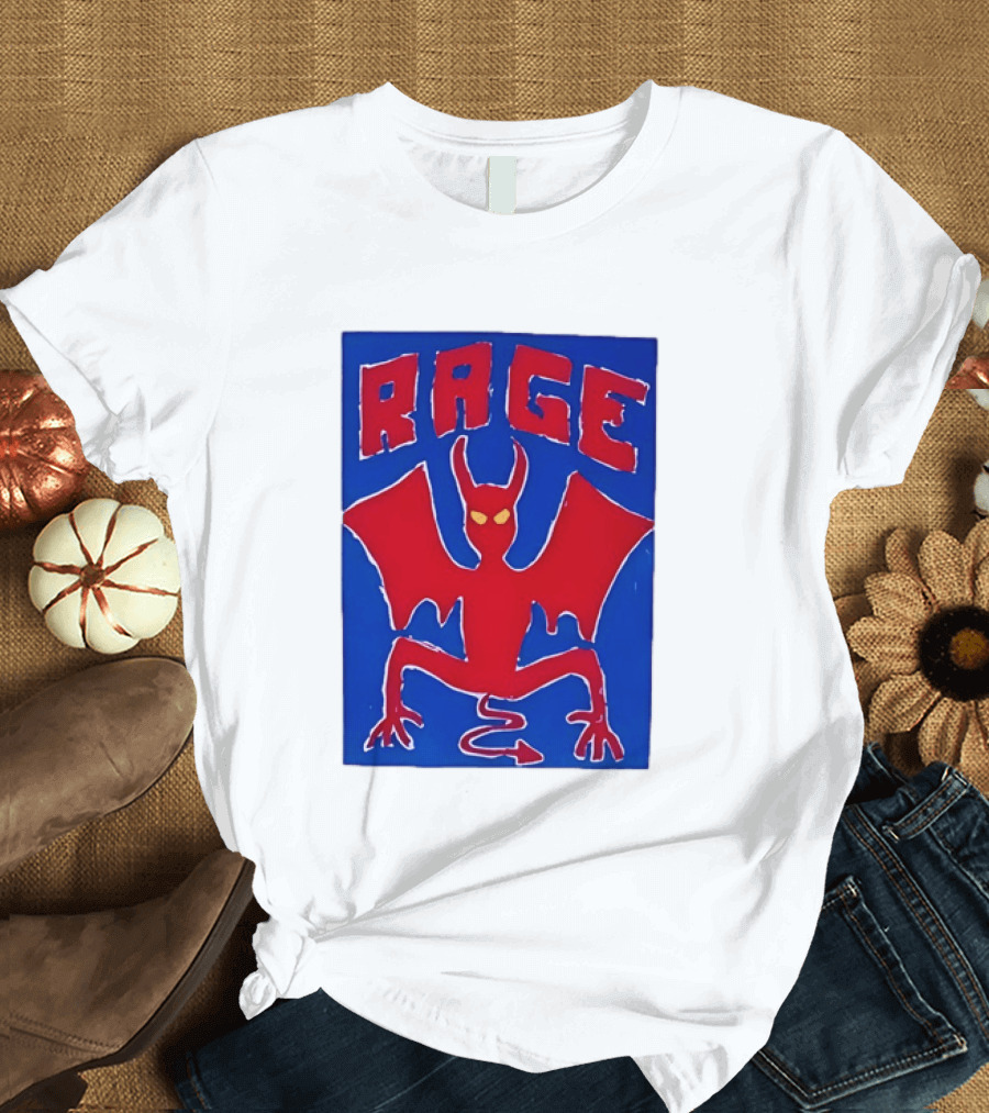 Rage Red Devil Bat Wings Demon T-Shirt