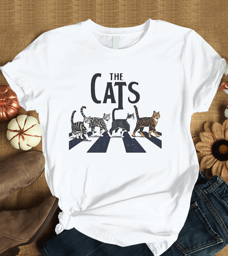 The Cats Abbey Road Crossing For Cat Lovers T-Shirt