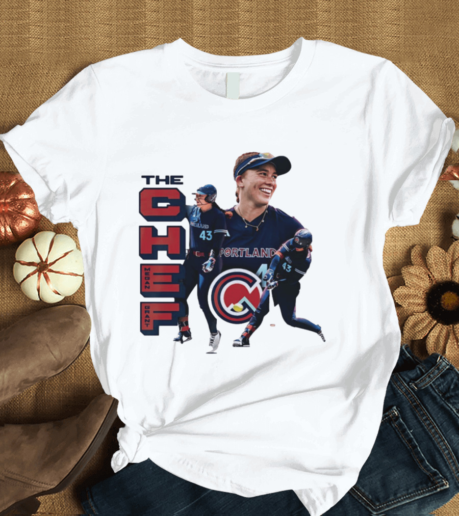Megan Grant The Chef Portland Cascade Baseball Number 43 T-Shirt