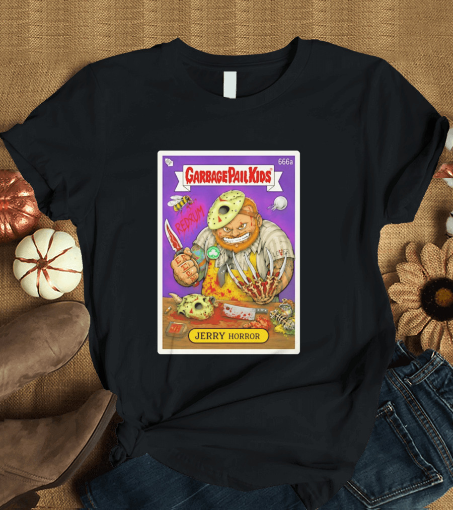 Garbage Pail Kids 666a Jerry Horror Redrum Trading Card T-Shirt