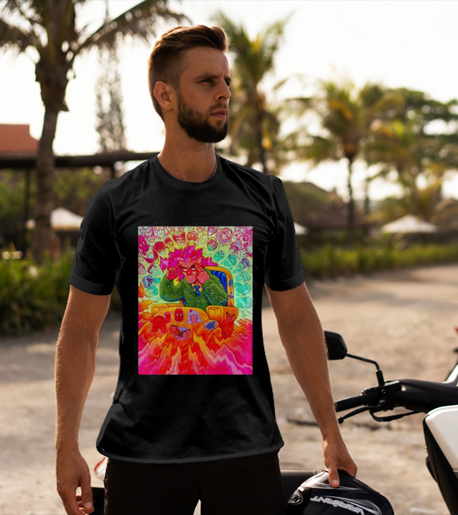 Professor X Dazzler World Tour X Men Collage Psychedelic Comic Art Marvel Characters T-Shirt