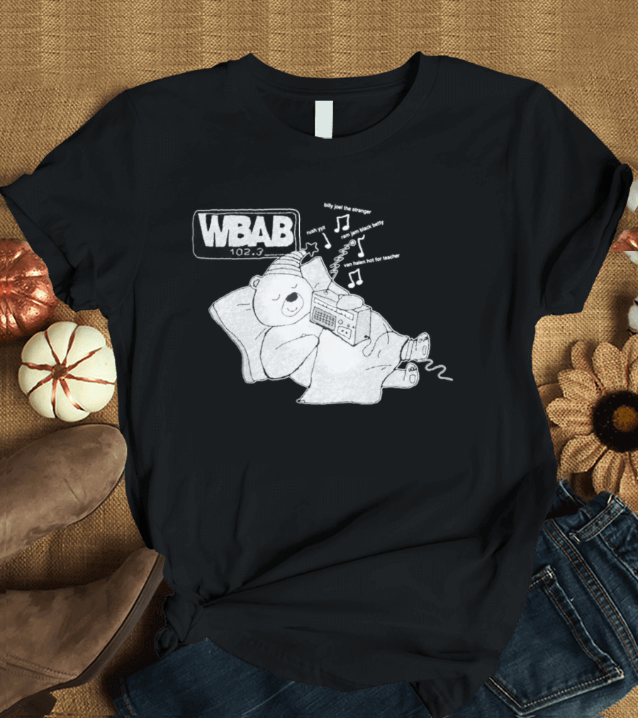 WBAB 102.3 Sleeping Bear Music Notes Radio Billy Joel The Stranger Rush YYZ T-Shirt