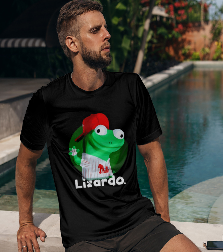 Lizardo Philadelphia Phillies Baseball Philli Red Cap Cartoon T-Shirt