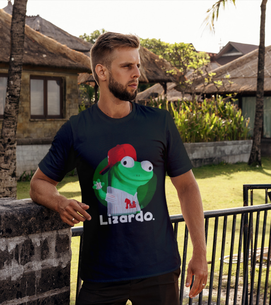 Lizardo Philadelphia Phillies Baseball Philli Red Cap Cartoon T-Shirt