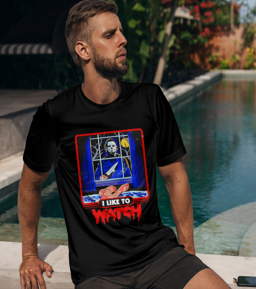 Michael Myers Halloween I Like To Window Scene T-Shirt