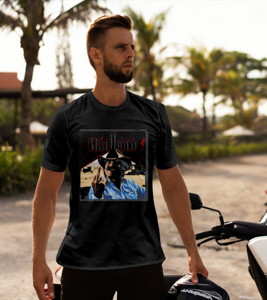 Marlboro Cowboy Middle Finger Cigar Tom Selleck Attitude T-Shirt