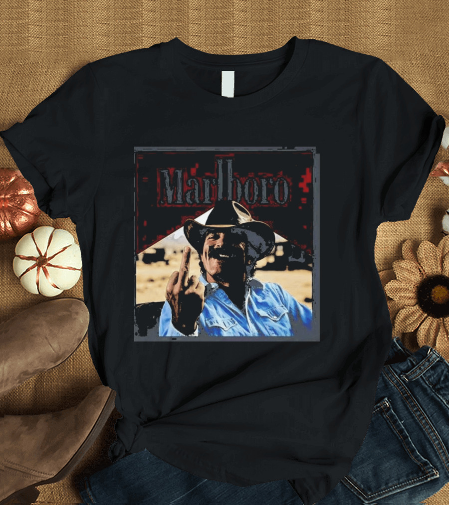 Marlboro Cowboy Middle Finger Cigar Tom Selleck Attitude T-Shirt