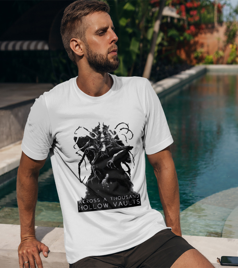 Across A Thousand Hollow Vaults Dark Fantasy Creature Horror Mythical Entity T-Shirt