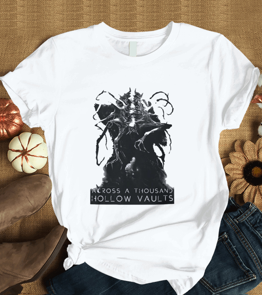 Across A Thousand Hollow Vaults Dark Fantasy Creature Horror Mythical Entity T-Shirt