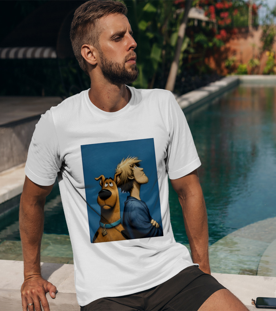 Scooby Doo And Shaggy Rogers Mystery Inc Iconic Cartoon Duo Facing Adventure T-Shirt