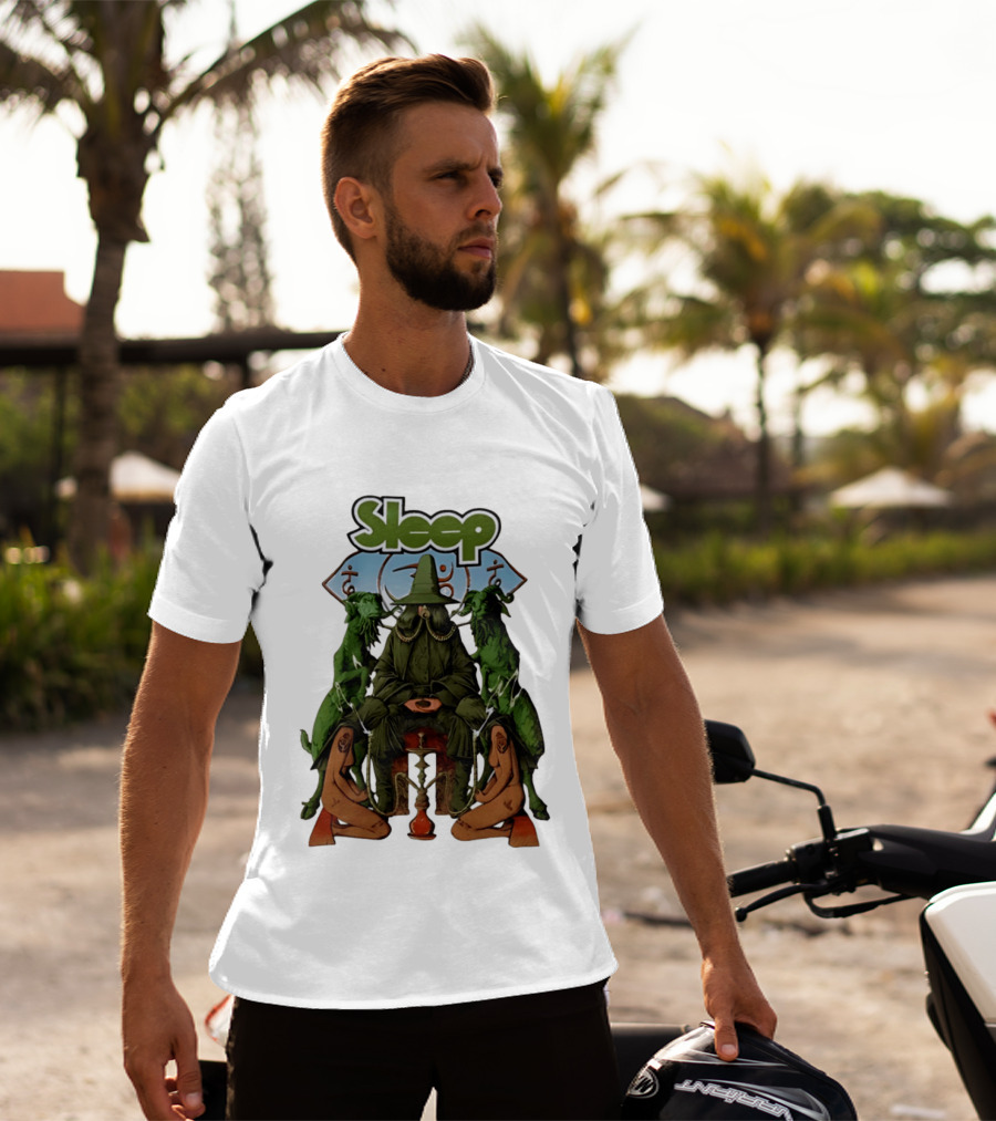 Sleep Band Wizard Hookah Goat Stoner Rock Psychedelic T-Shirt