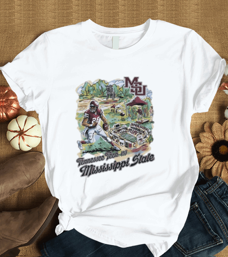 Tennessee Tech Vs Mississippi State Football 2026 Davis Wade Stadium Game Day T-Shirt