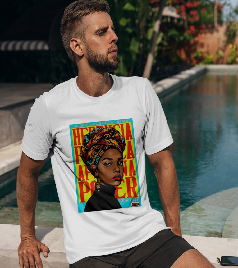 Herencia Pacifica Africana Power Blk Pwr Narez Wear T-Shirt