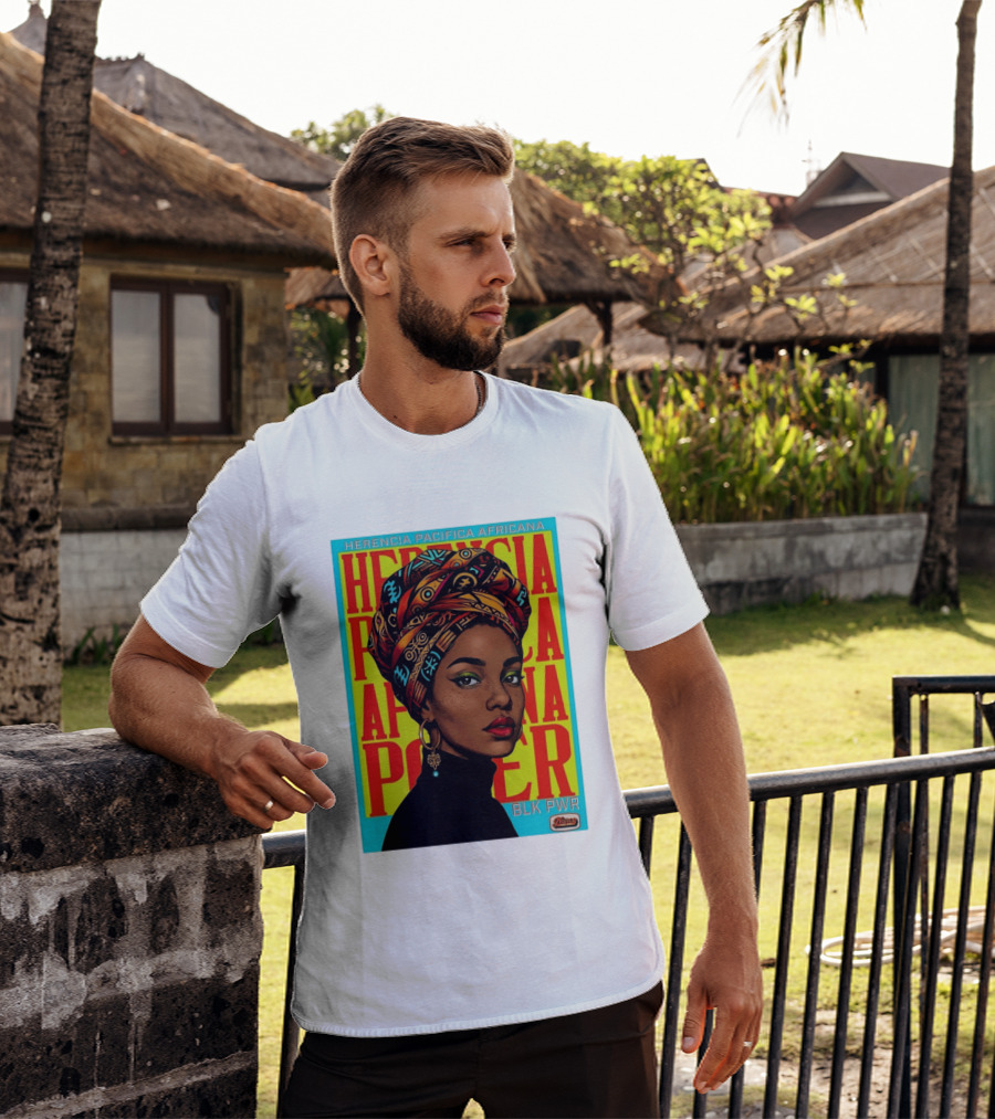 Herencia Pacifica Africana Power Blk Pwr Narez Wear T-Shirt