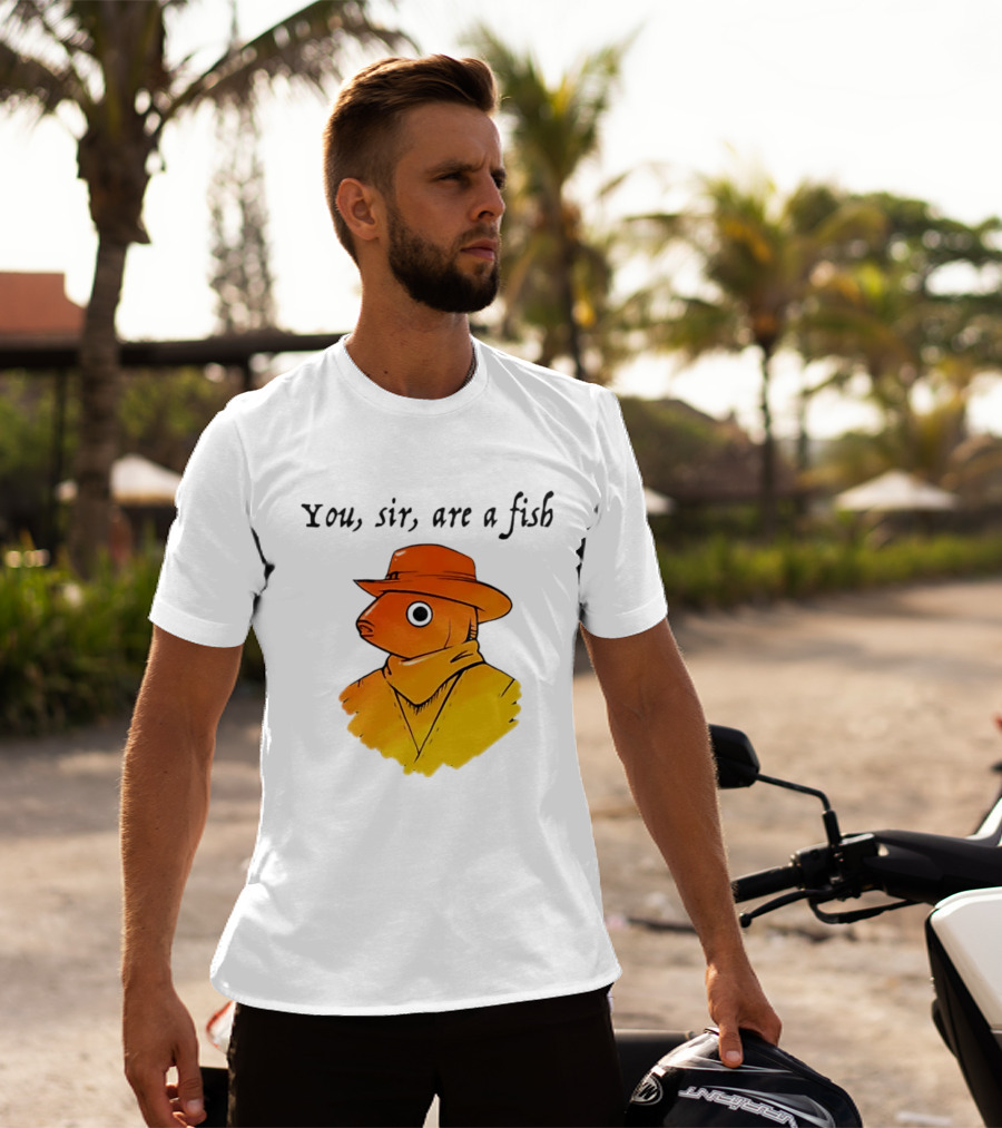 You Sir Are A Fish Cowboy Western Hat And Scarf T-Shirt