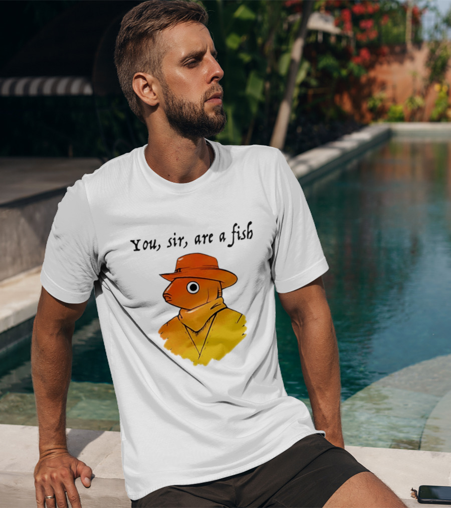 You Sir Are A Fish Cowboy Western Hat And Scarf T-Shirt
