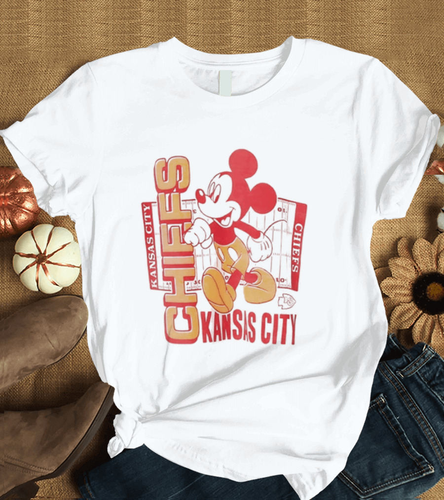 Kansas City Chiefs Mickey Mouse Authentic Fan T-Shirt