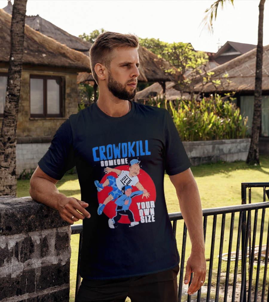 Crowdkill Someone Your Own Size Mosh Hardcore Old School Cartoon Fight T-Shirt