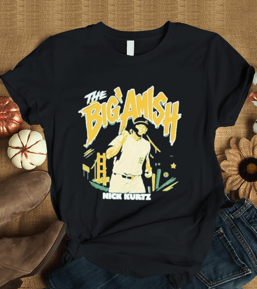 Nick Kurtz Athletics Baseball The Big Amish Sports T-Shirt