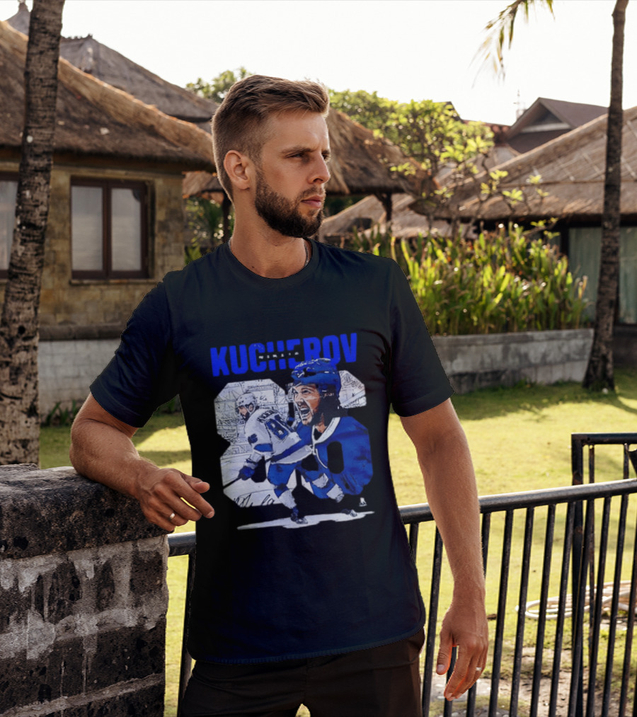 Kucherov 86 Skating And Celebrating Tampa Bay Lightning T-Shirt
