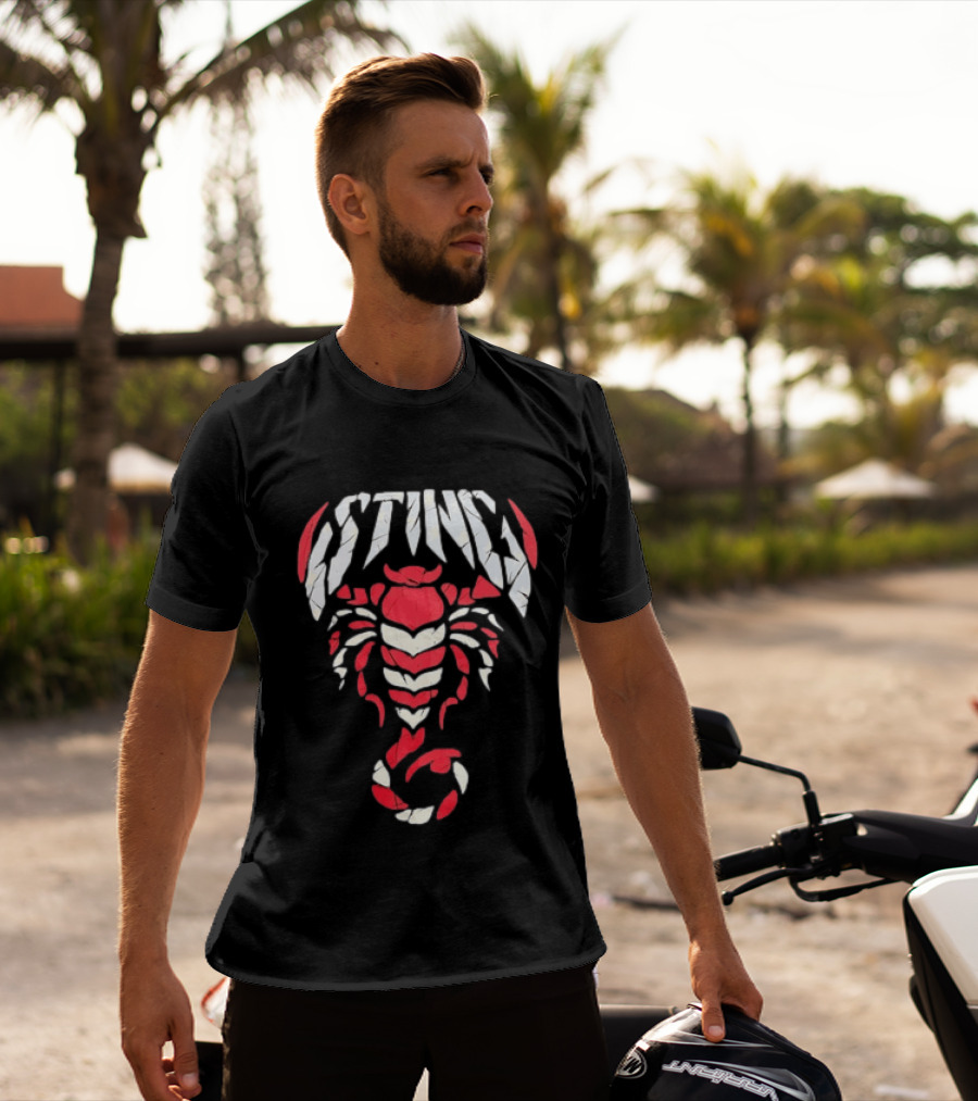 Patriotic Scorpion Sting Red White Claw Tail T-Shirt