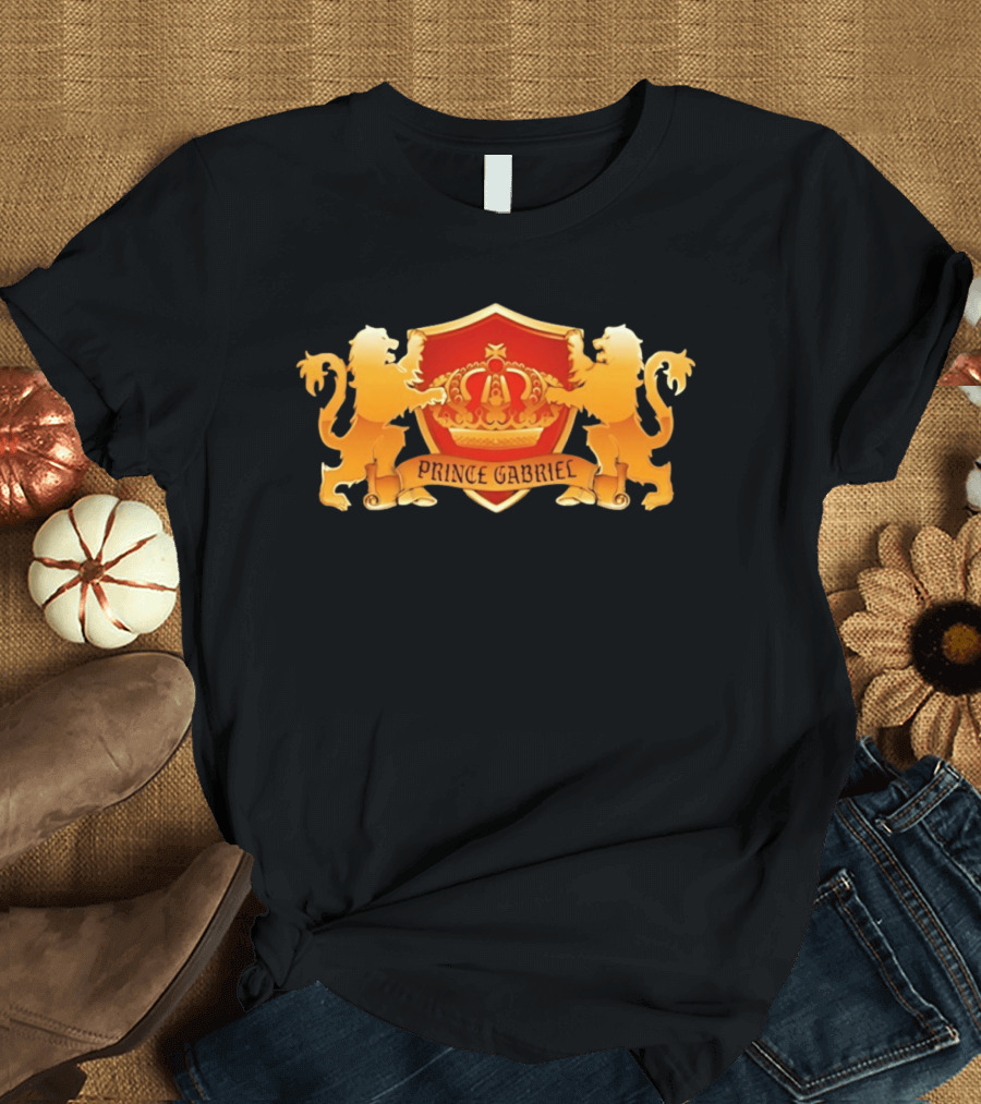 Prince Gabriel Regal Crown Emblem With Golden Lions T-Shirt