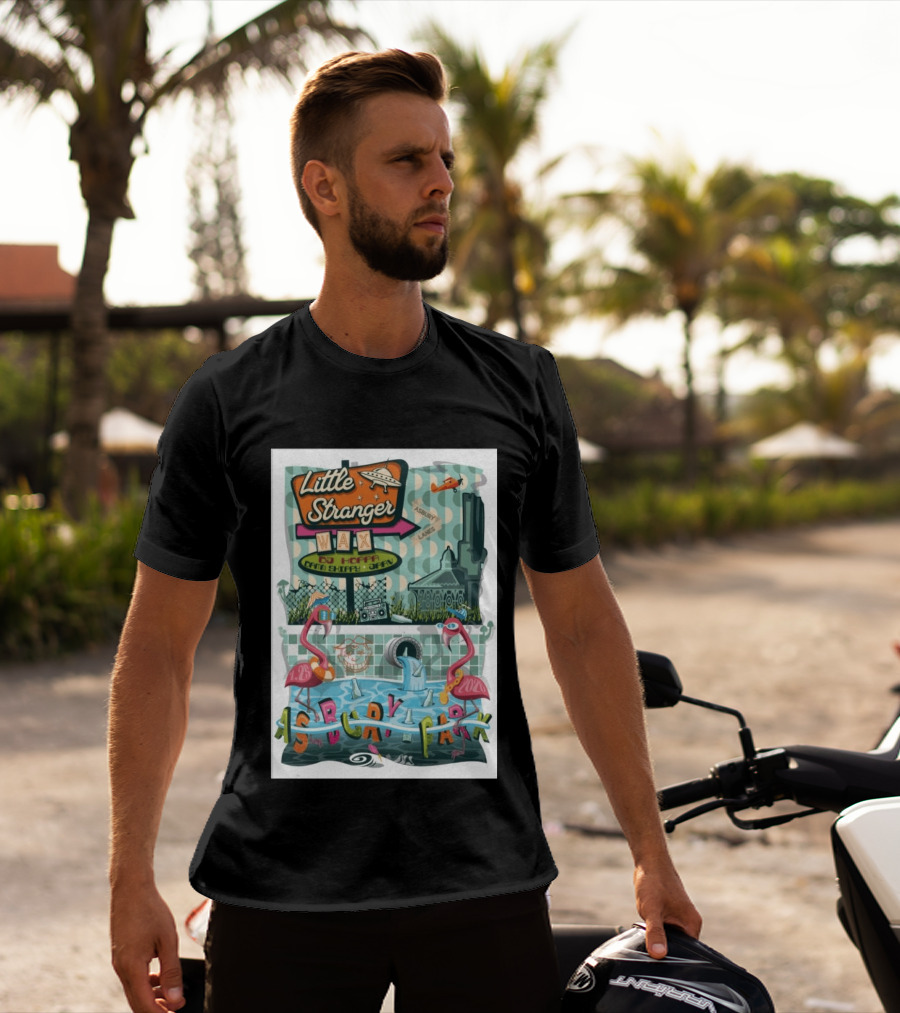 Little Stranger Asbury Park NJ Asbury Lanes DJ HOPPA WAX 7 25 2026 Flamingos T-Shirt