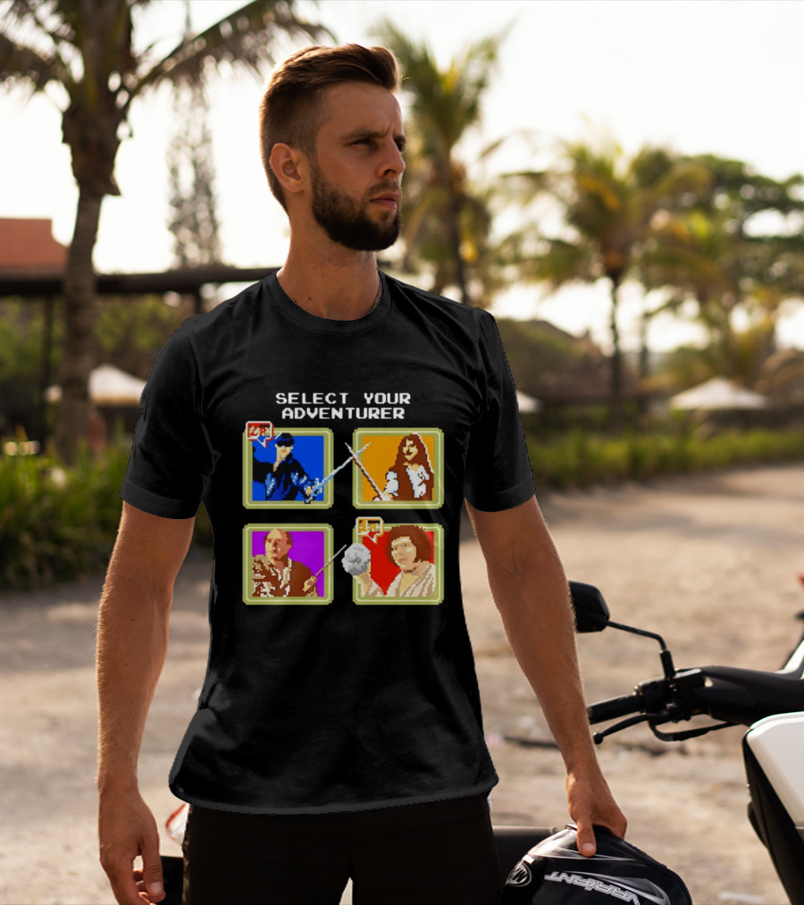 Select Your Adventurer Westley Inigo Montoya Vizzini Fezzik The Princess Bride Pixel T-Shirt