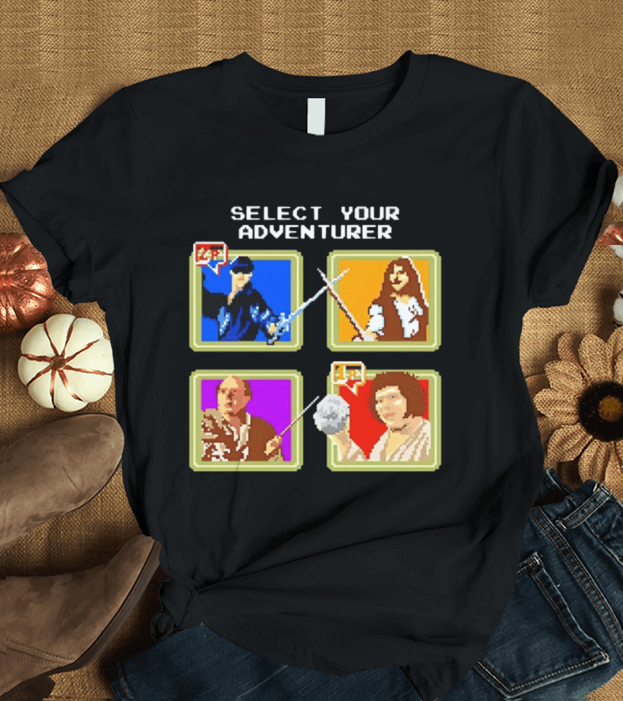 Select Your Adventurer Westley Inigo Montoya Vizzini Fezzik The Princess Bride Pixel T-Shirt
