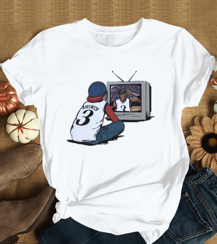 Allen Iverson 76ers Number 3 The Answer NBA Legend T-Shirt